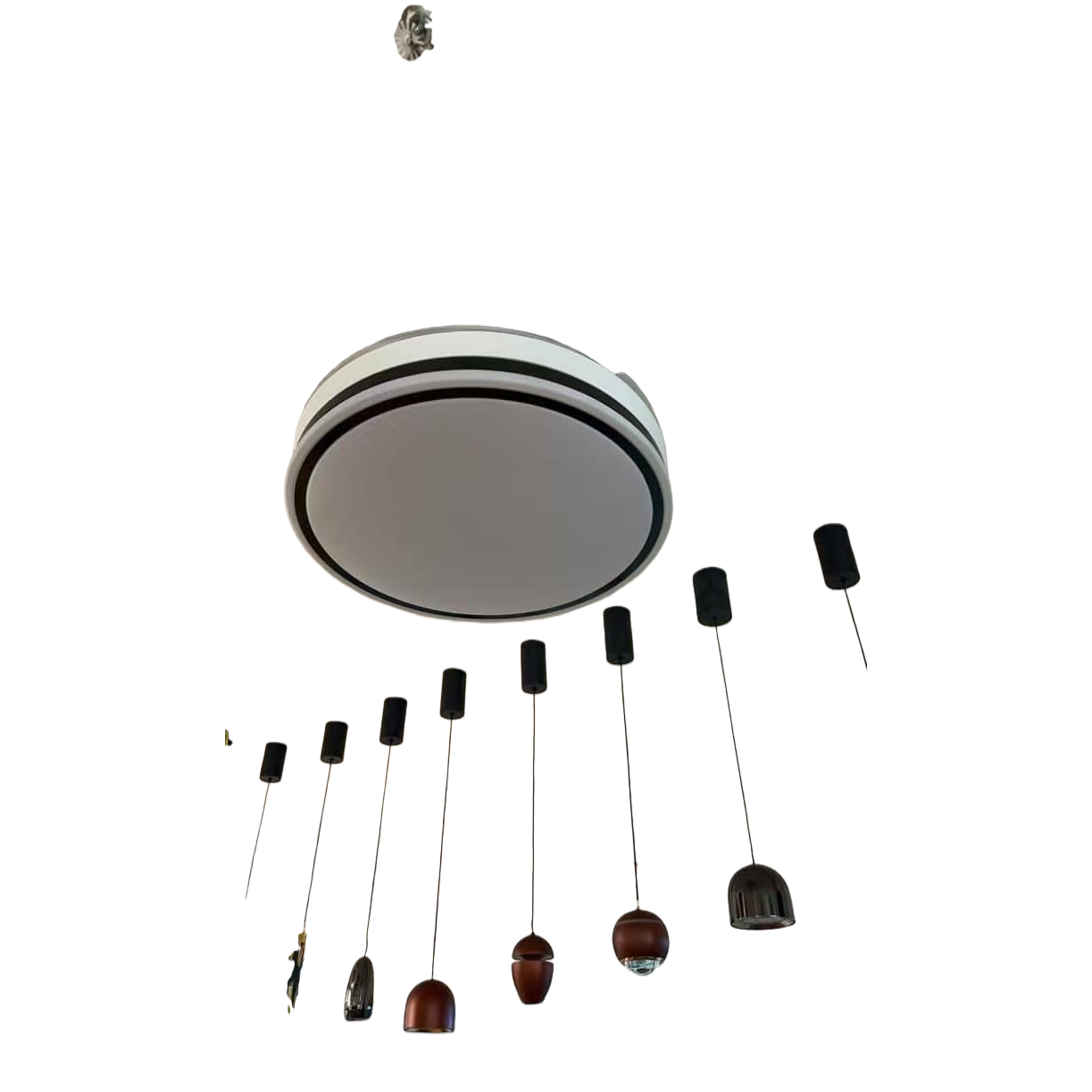 Lámpara de techo minimalista moderna sala de estar dormitorio luminaria iluminación lámpara LED ahorro de energía cálida fuente de luz