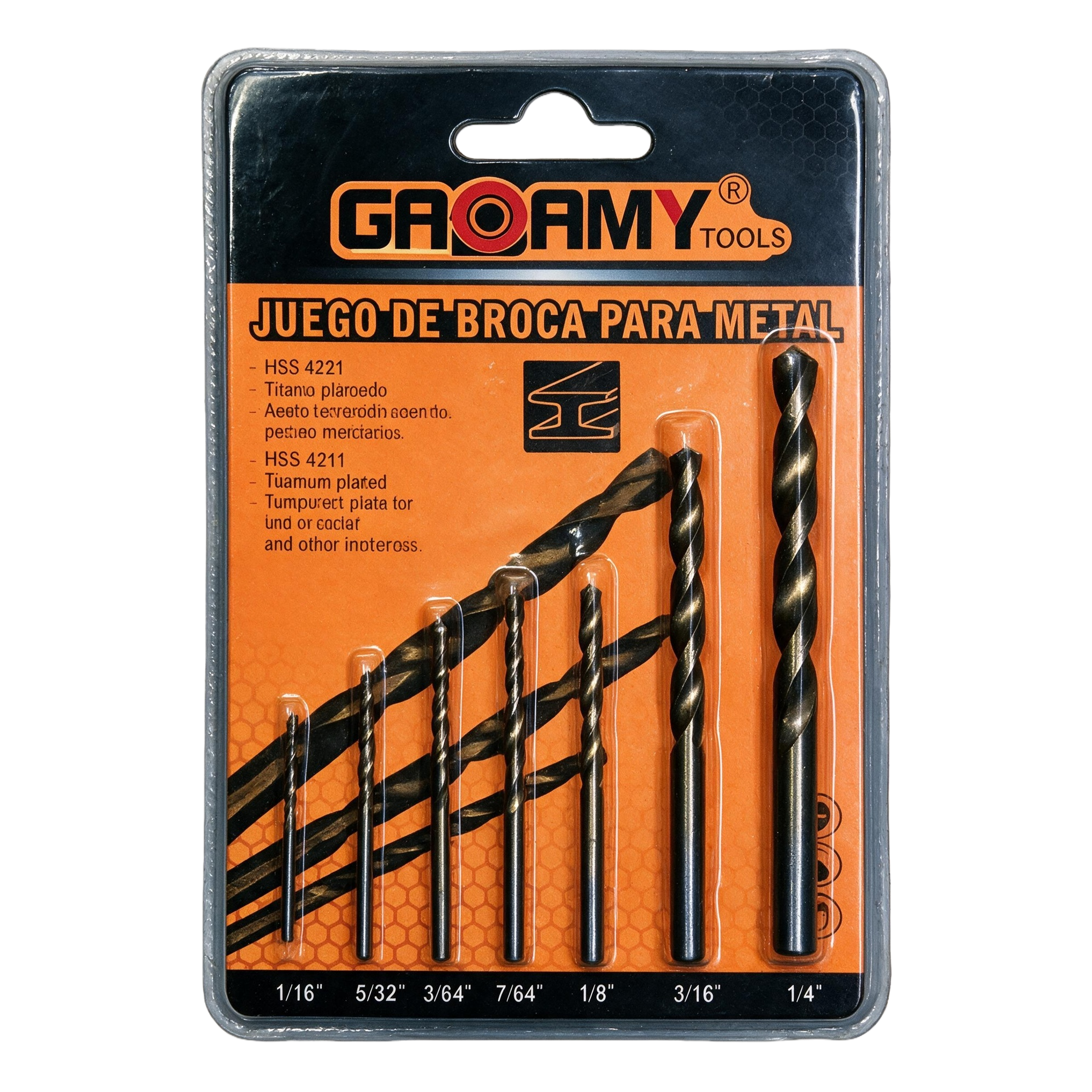 Multi-functional metal drill bit set, household and industrial hand-held electric drill accessories, wear-resistant and durable tools and consumables for use in conjunction Specification image