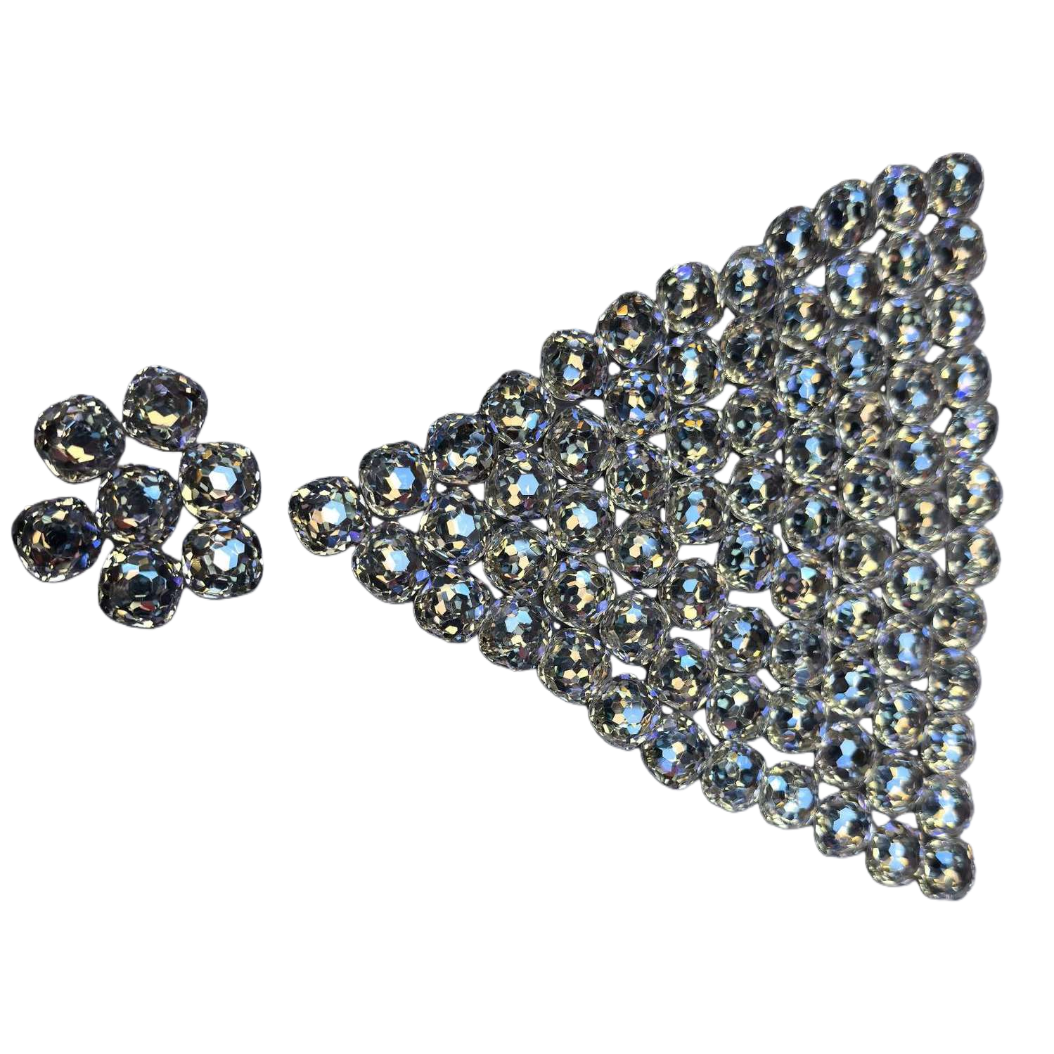 A dazzling crystal diamond necklace, stud earrings, bracelet set, fashionable accessories and gifts for your girlfriend and friends Item Picture