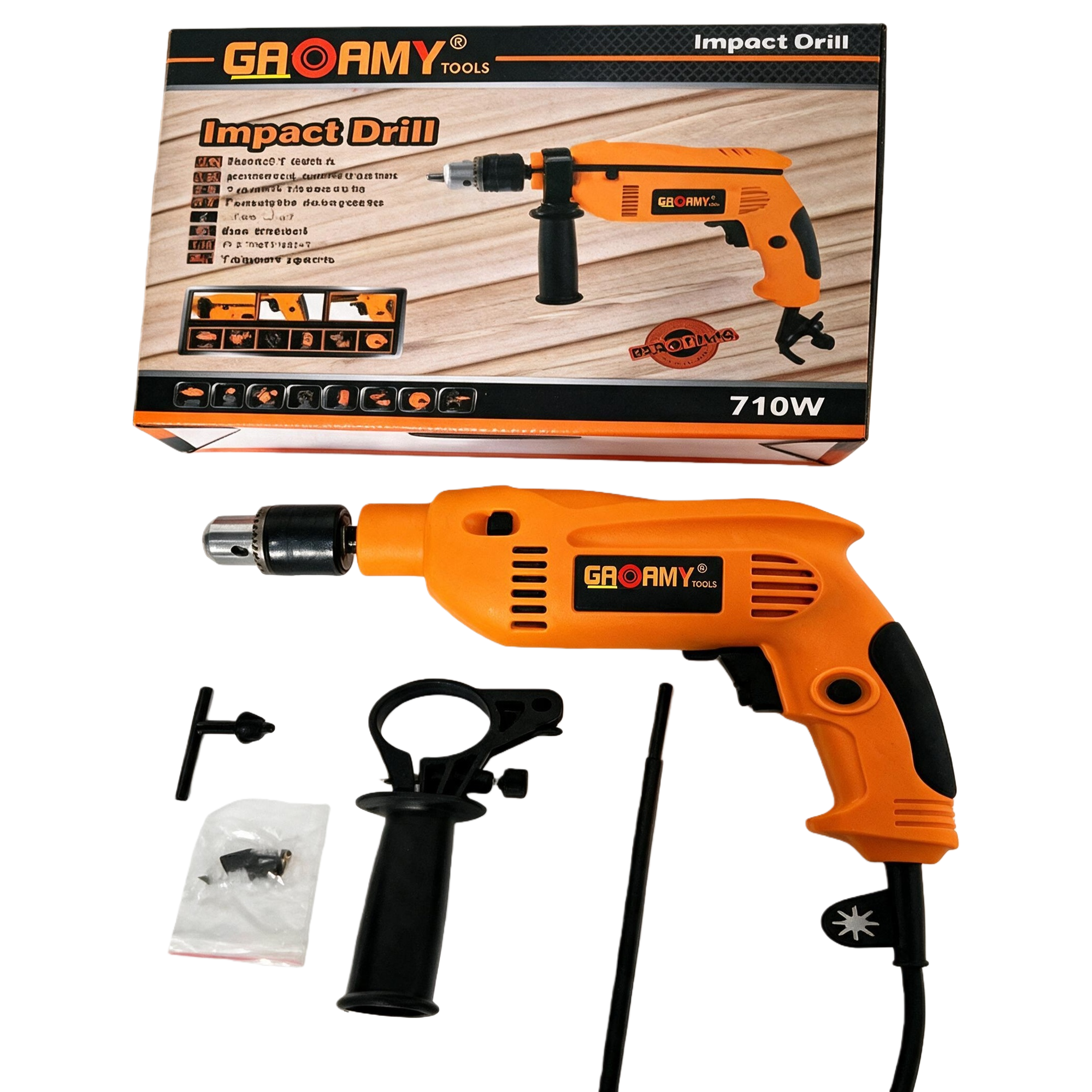 Multi-functional impact drill, electric tool, portable, household, industrial-grade high-efficiency drilling equipment Specification image