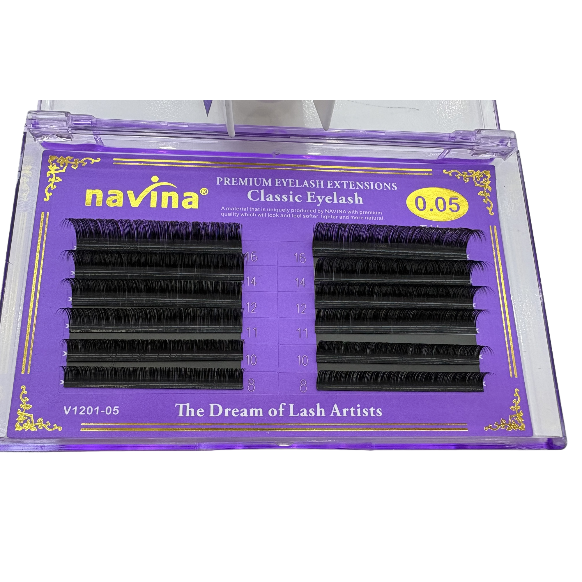 navina purple packaging pestañas falsas densas natural negro tufos supercilios tarjetas decoración moda maquillaje accesorios Item Picture