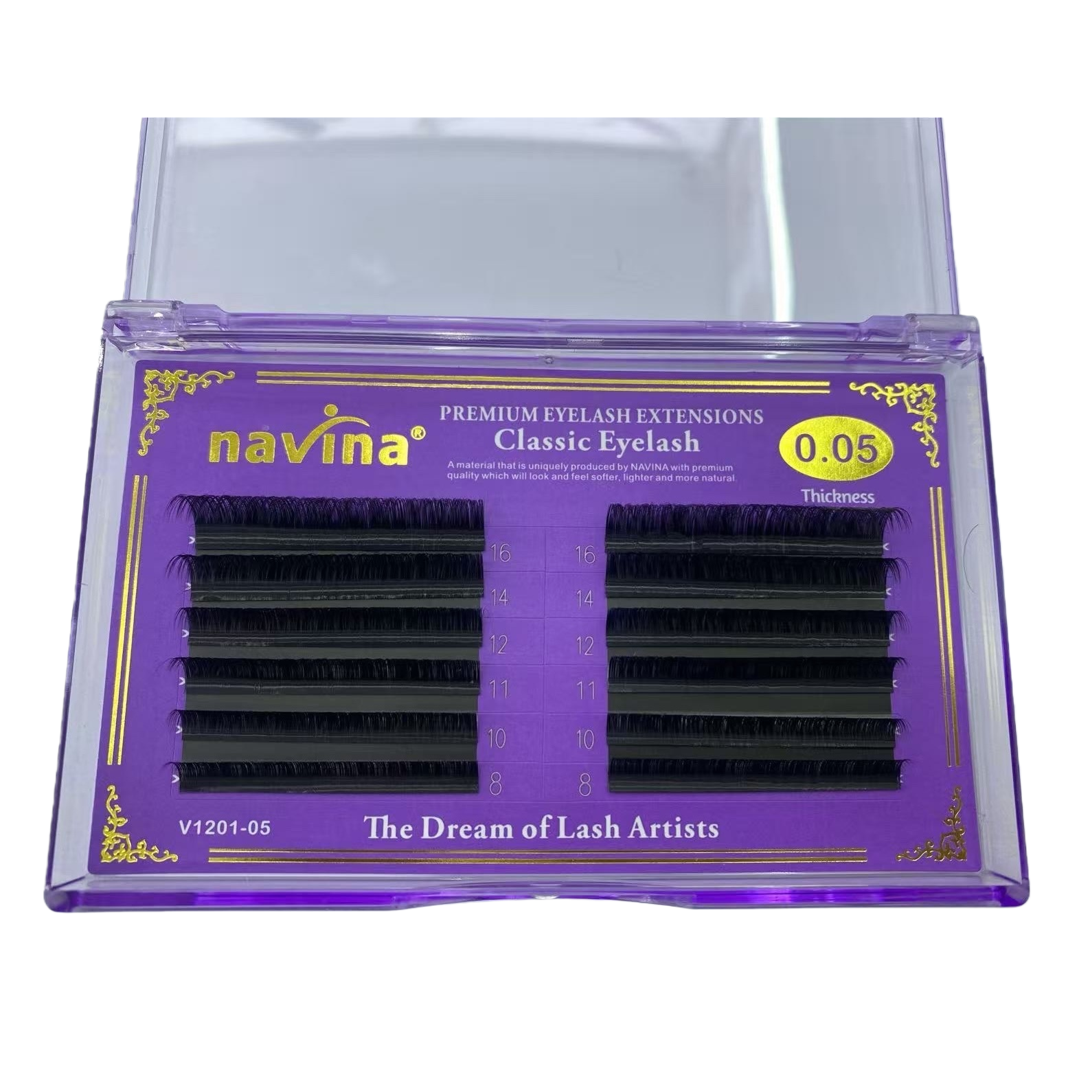 Clear purple pack extensiones de pestañas herramienta de belleza natural densa y duradera Item Picture