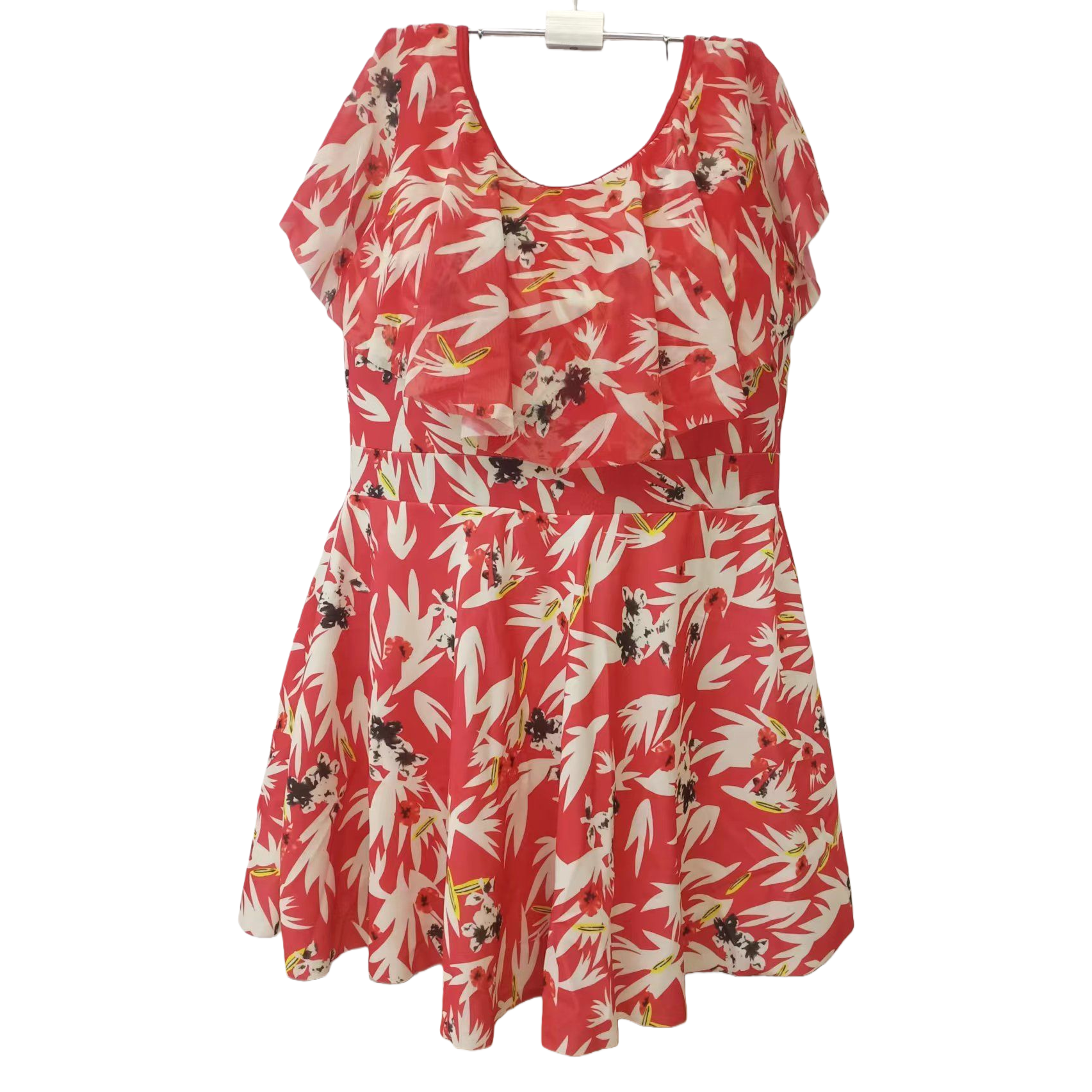 Moda elegante rojo floral patrón vestido largo temperamento slim verano nuevo vestido de mujer estilo de tendencia Item Picture