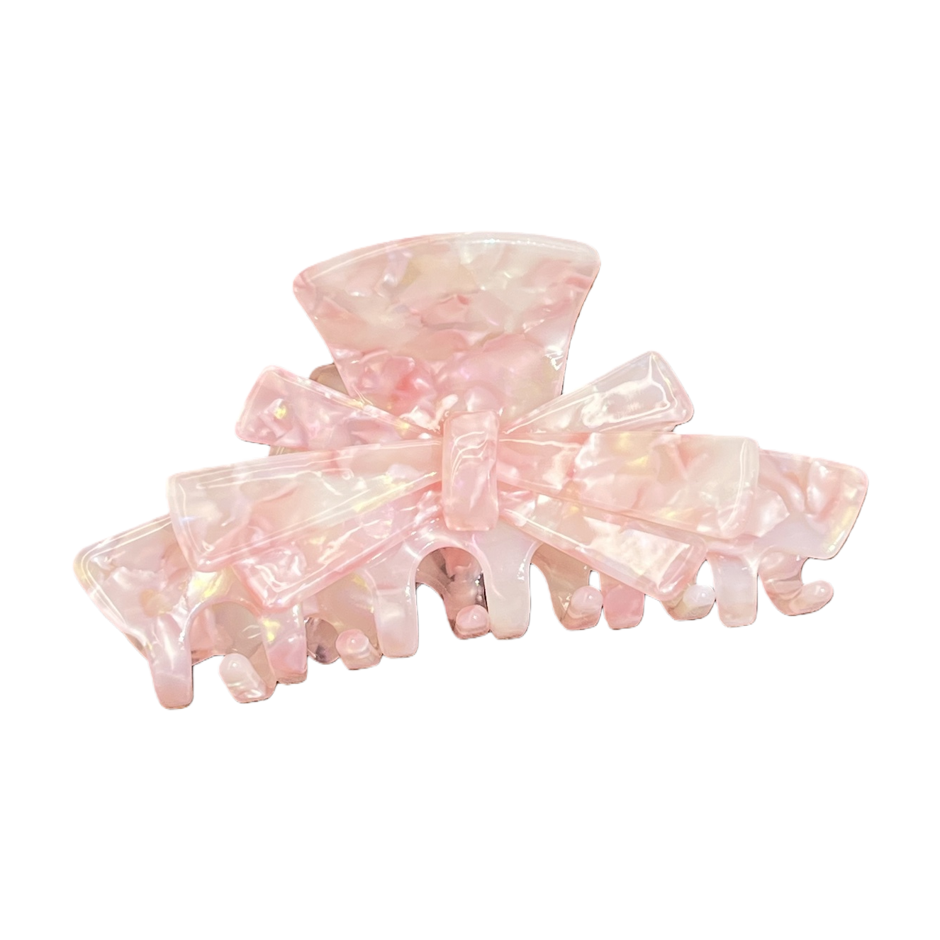 Pink marble-patterned bow hair clips, fashionable and sweet hair accessories, hair clips, cute hair accessories for girls, and dressing accessories Item Picture