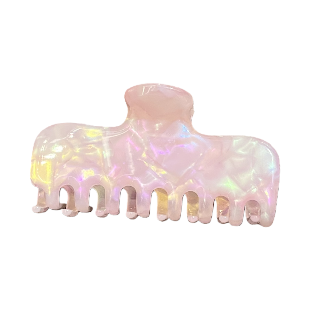 Fashionable pink gradient iridescent lustrous hair clip, sweet hair accessory, versatile hair accessory, women's hair clip, hair accessory Item Picture