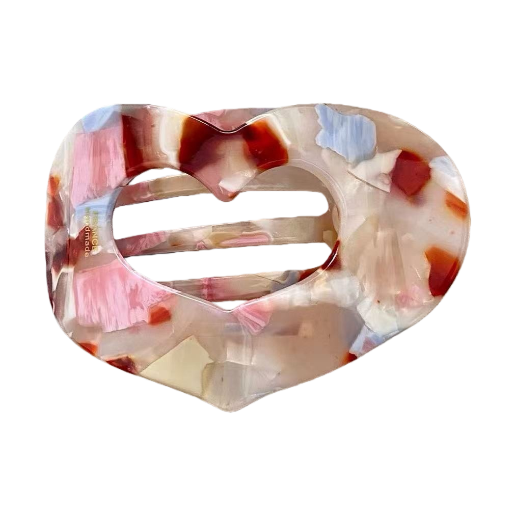 Colorful heart-shaped hair clips, sweet and cute hair accessories, student Korean-style hair accessories, headwear, hairstyle accessories for women Item Picture