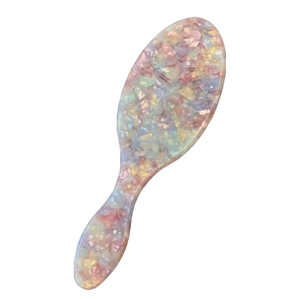 Colorful floral patterned comb, fashionable hair comb, portable hair styling tool, suitable for both men and women Item Picture