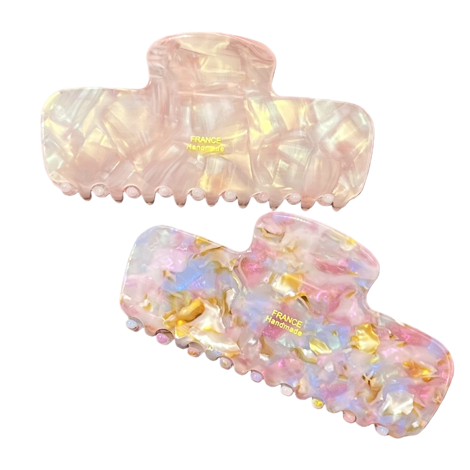 Pink gradient pearlescent hair clip, colorful floral pearlescent hair accessory, hair accessory clip, hair accessory, women's style Item Picture