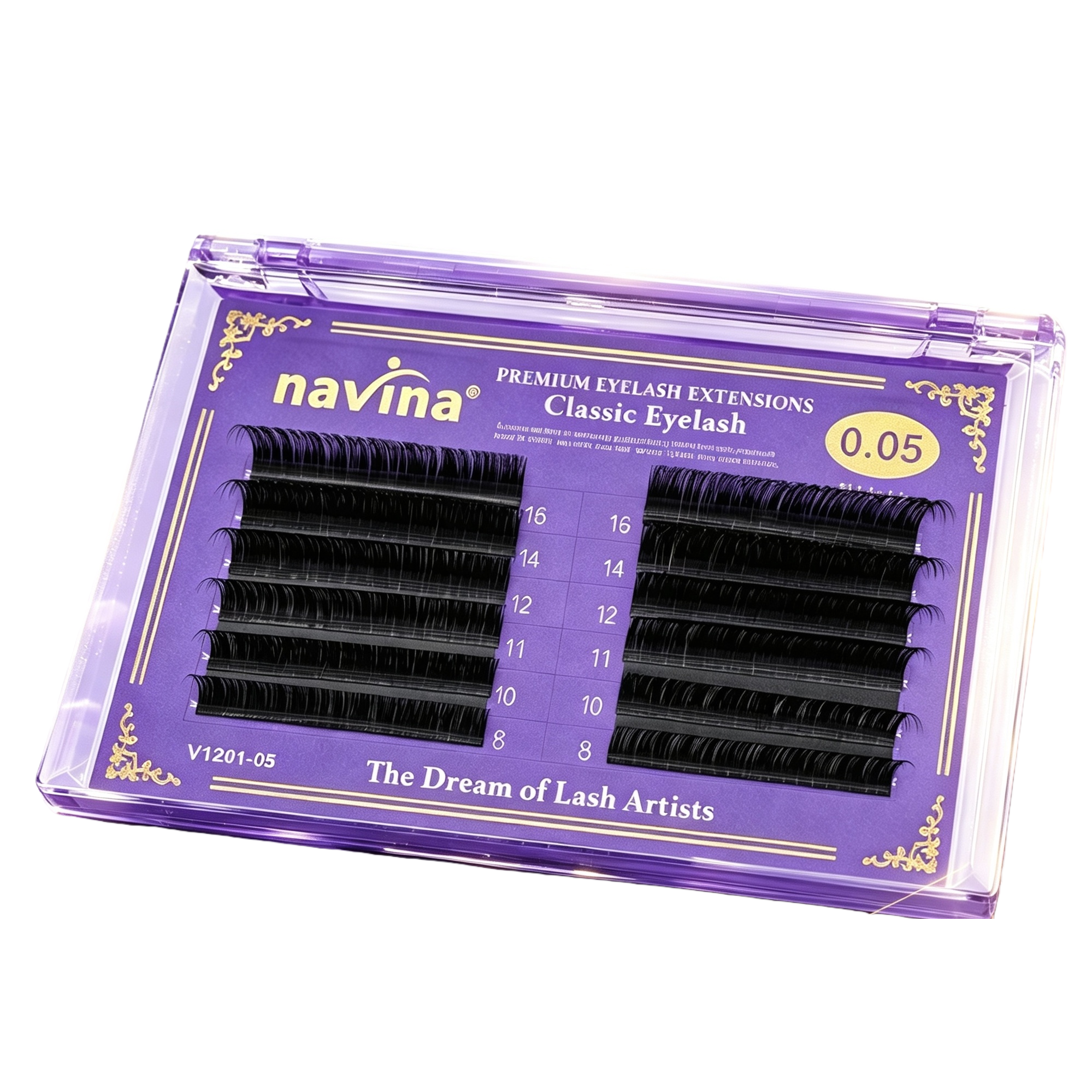 Caja púrpura extensión de pestañas gruesa y delgada volumen natural ciliar ciliar falso pestañas ciliar pack Item Picture