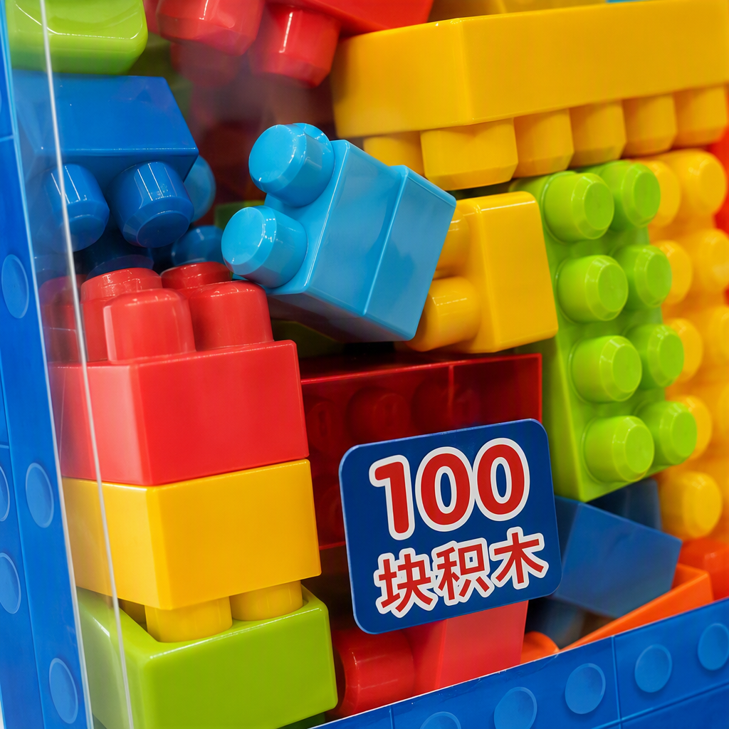 Children's large-sized plastic building blocks in color box packaging are early education and intelligence assembly toys for babies Specification image