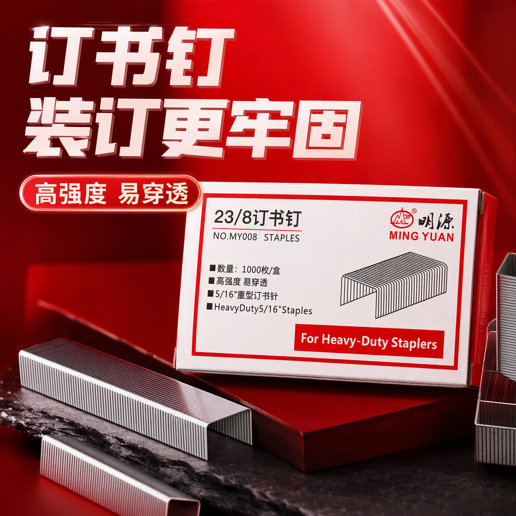 Multi-functional white paper box packaging, staples, office supplies, strong staples, binding materials, essential for office use Specification image