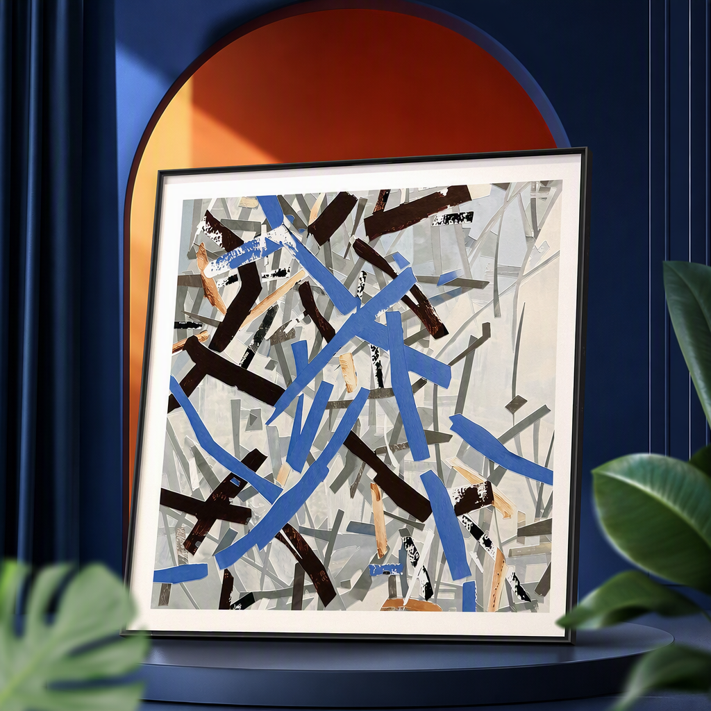 الرسم الفني هو الرسم التجريدي والأزرق الحديث Specification image