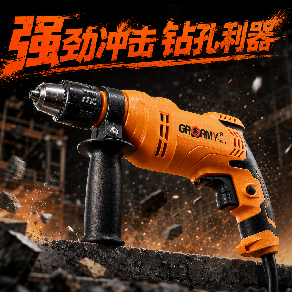 Multi-functional electric drill, power tool, household professional handheld charging hand-held drill, DIY furniture repair and maintenance tool details Picture
