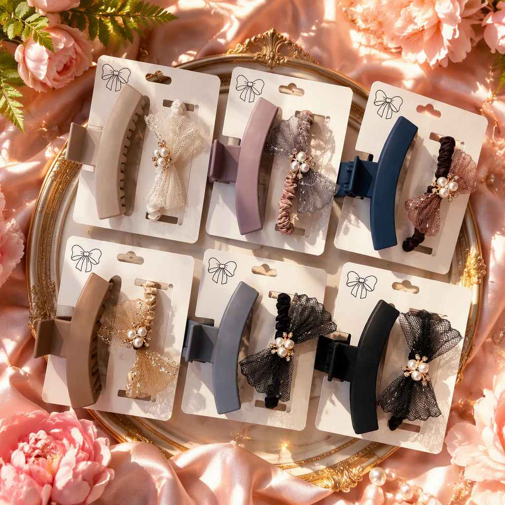Fashionable hair clips, hair accessories, headwear, versatile and simple hair clips for girls, trendy hairpins, hair accessories, headwear Item Picture