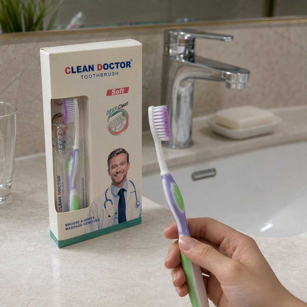 Caja de embalaje de cepillo de dientes blanco caja de almacenamiento de cepillo de dientes de viaje portátil pelo suave para adultos y niños universal estilo simple details Picture