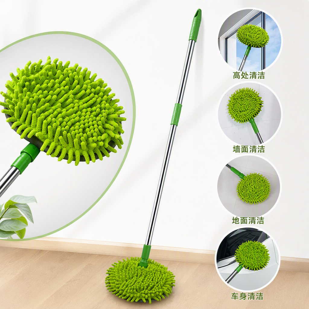 Environmentally friendly long-handled dust duster, a soft dust removal tool, a household cleaning and bathroom dust removal wonder full image