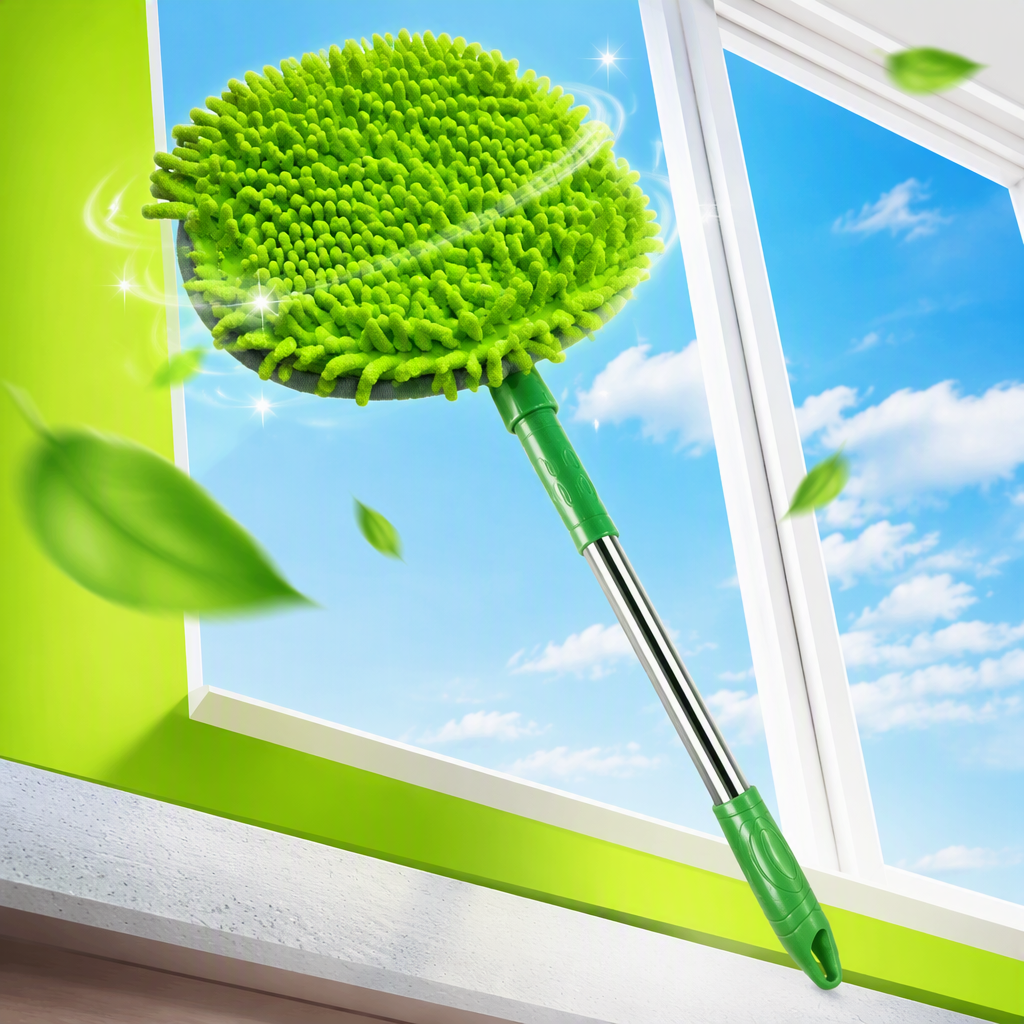 Environmentally friendly long-handled dust duster, a soft dust removal tool, a household cleaning and bathroom dust removal wonder Specification image
