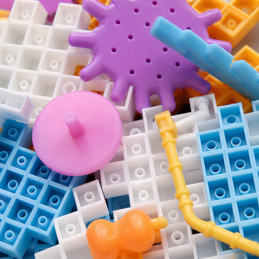 Children's gear mechanical assembly building blocks assemble educational toys, children's hands-on and brain-stimulating plastic building blocks for intelligence development Specification image
