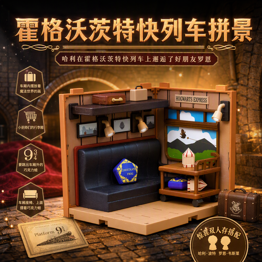 Modelo ensamblado de la serie harry potter y la piedra mágica - hogwarts express train details Picture