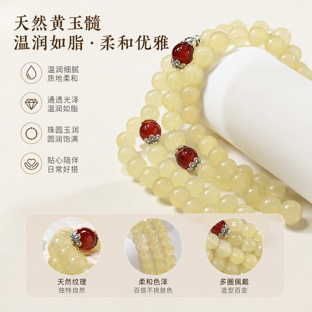 Fashionable, simple and natural Xiuyan jade honey water-colored bracelet for women, Korean version versatile jewelry, trendy and individual student accessory gift Specification image