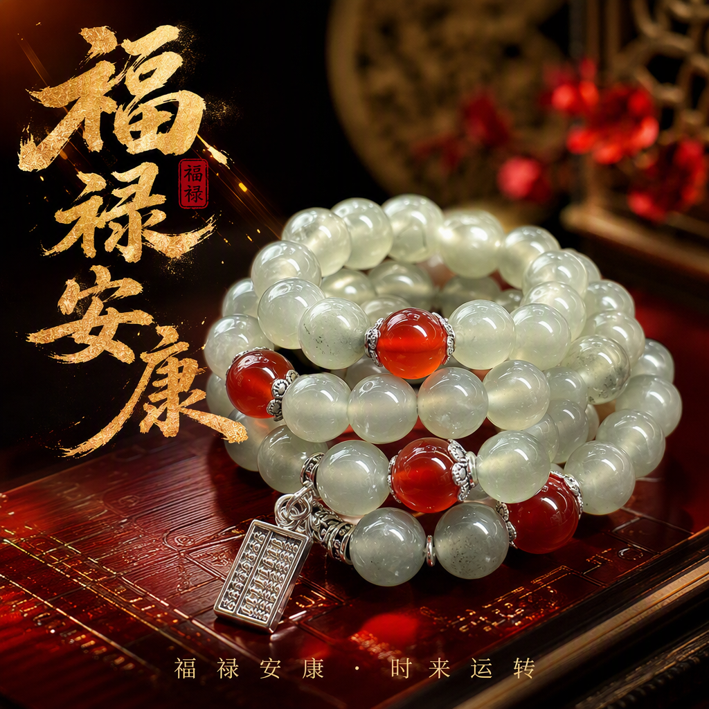 Fashionable and natural Xiuyan jade grey ice bracelet jade jewelry, simple and versatile, personalized bracelet, trendy female student bracelet accessory
