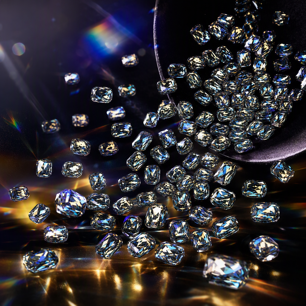 Shining silver crystal diamond jewelry, fashionable and versatile high-end accessory, women's gift, elegant style for giving Specification image