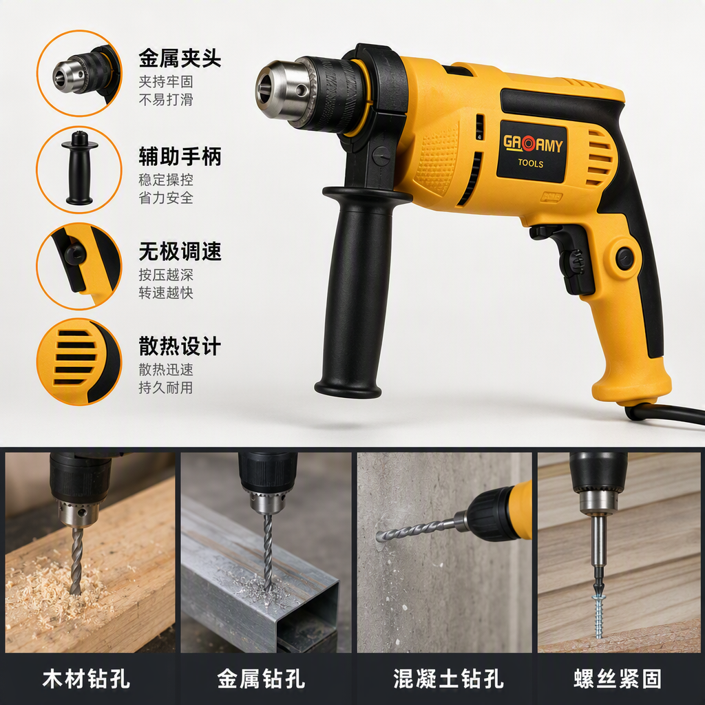 Multi-functional electric hand drill, household mini charging, handheld DIY repair tool, portable electric screwdriver Application Scenario