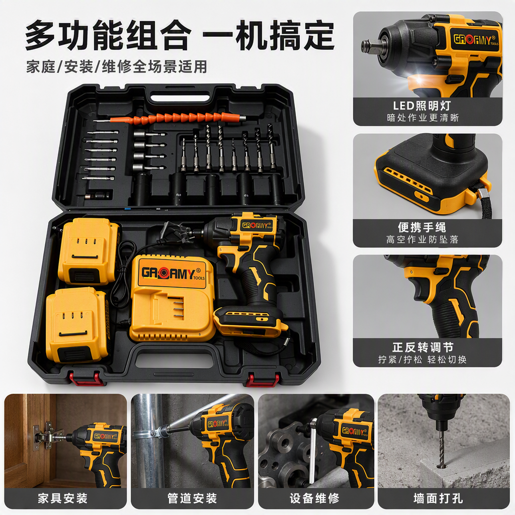Multi-functional manual wrench set, industrial maintenance tools, household car maintenance parts set details Picture