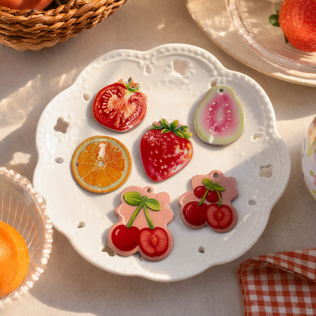Creative colorful fruit-shaped stickers for children's handbooks, DIY stickers that can be torn off without leaving any marks, colorful fruit stickers details Picture