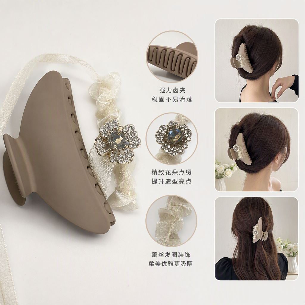 Fashionable hair clips and hair accessories, simple and versatile hairstyle decoration, headwear, hair clips, hair accessories, girls' hair accessories Item Picture