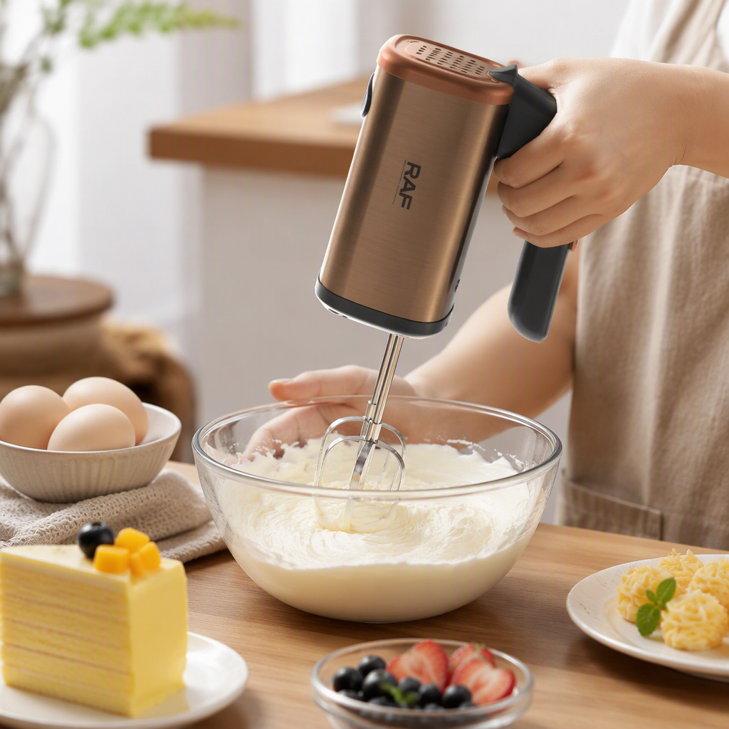 The multi-functional handheld electric egg beater, a kitchen and household blender, is lightweight and portable, a must-have for baking details Picture