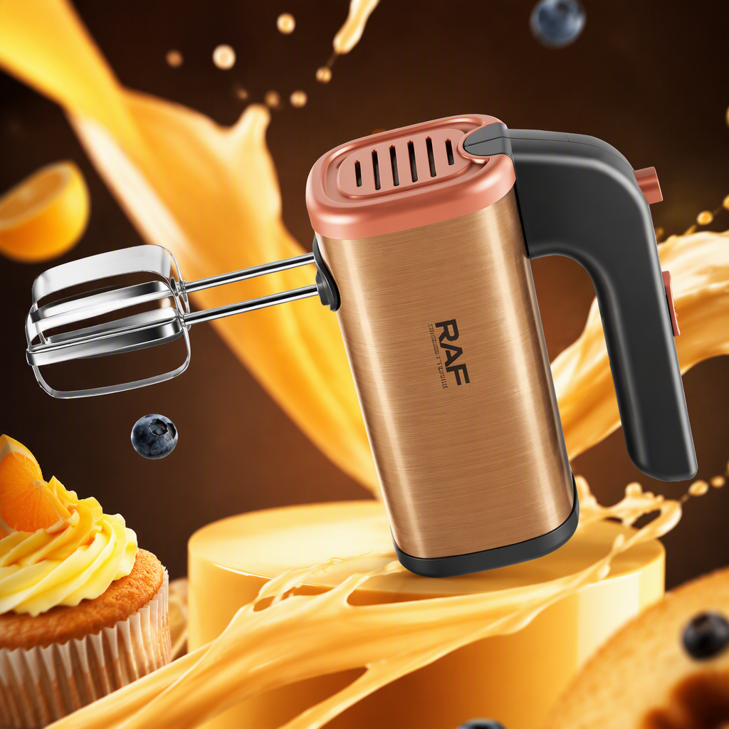 The multi-functional handheld electric egg beater, a kitchen and household blender, is lightweight and portable, a must-have for baking