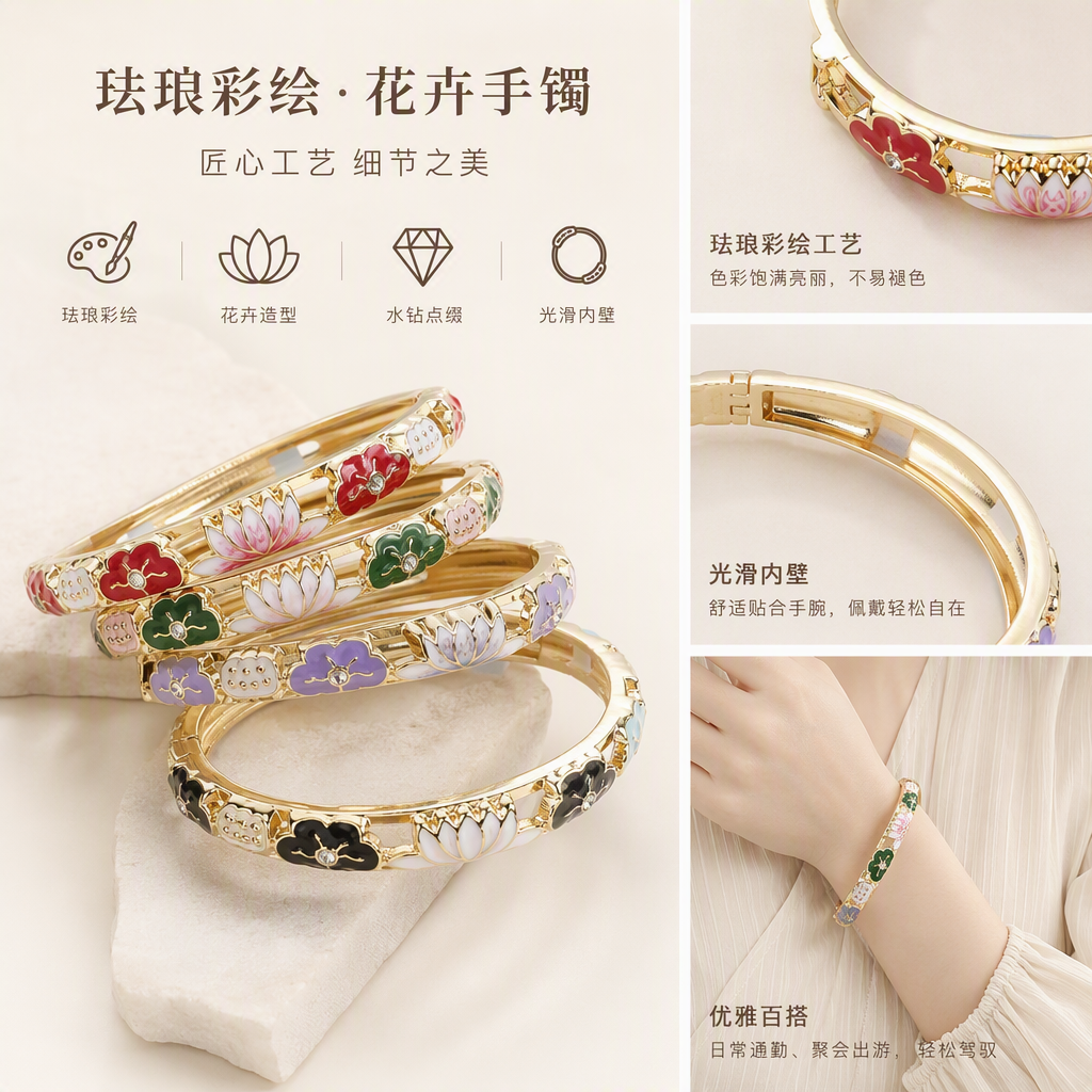 Fashionable and simple metal bracelet, ladies' bracelet, versatile, personalized and trendy jewelry, bracelet accessory Item Picture