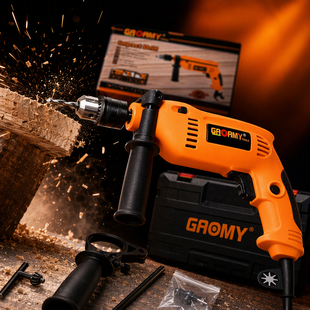 Multi-functional impact drill, electric tool, portable, household, industrial-grade high-efficiency drilling equipment Item Picture