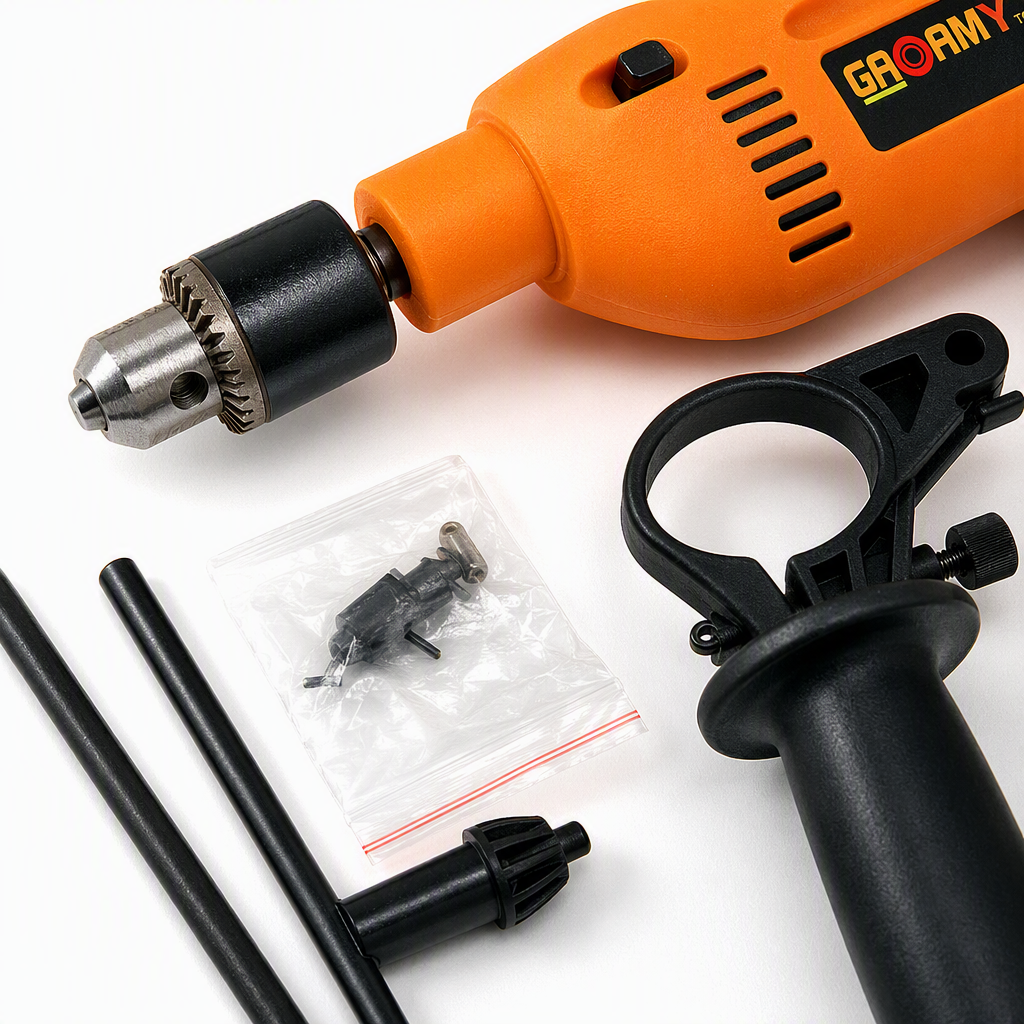 Multi-functional impact drill, electric tool, portable, household, industrial-grade high-efficiency drilling equipment