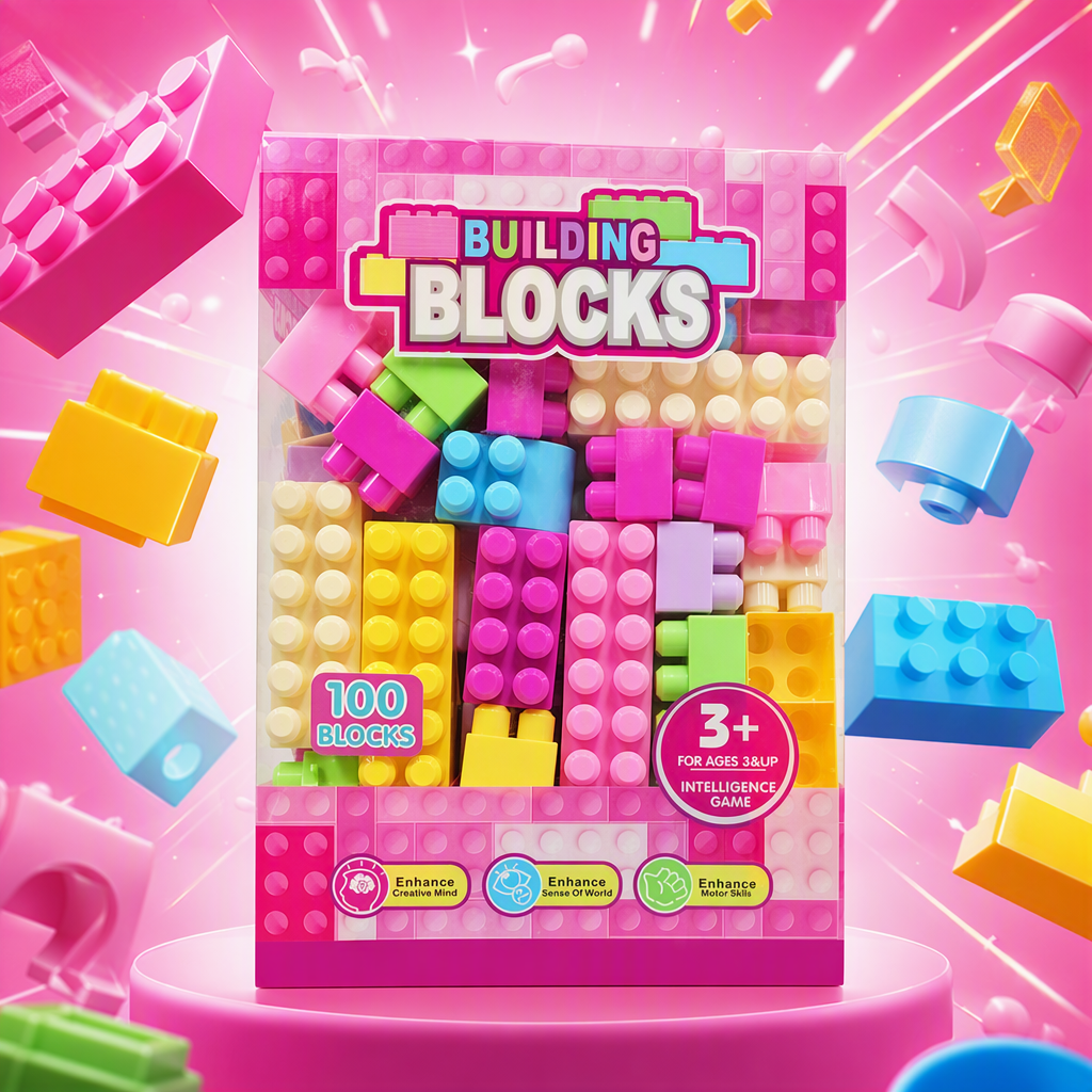 Children's large plastic building blocks color box gift box set, baby early education and intelligence building blocks and assembly toys full image