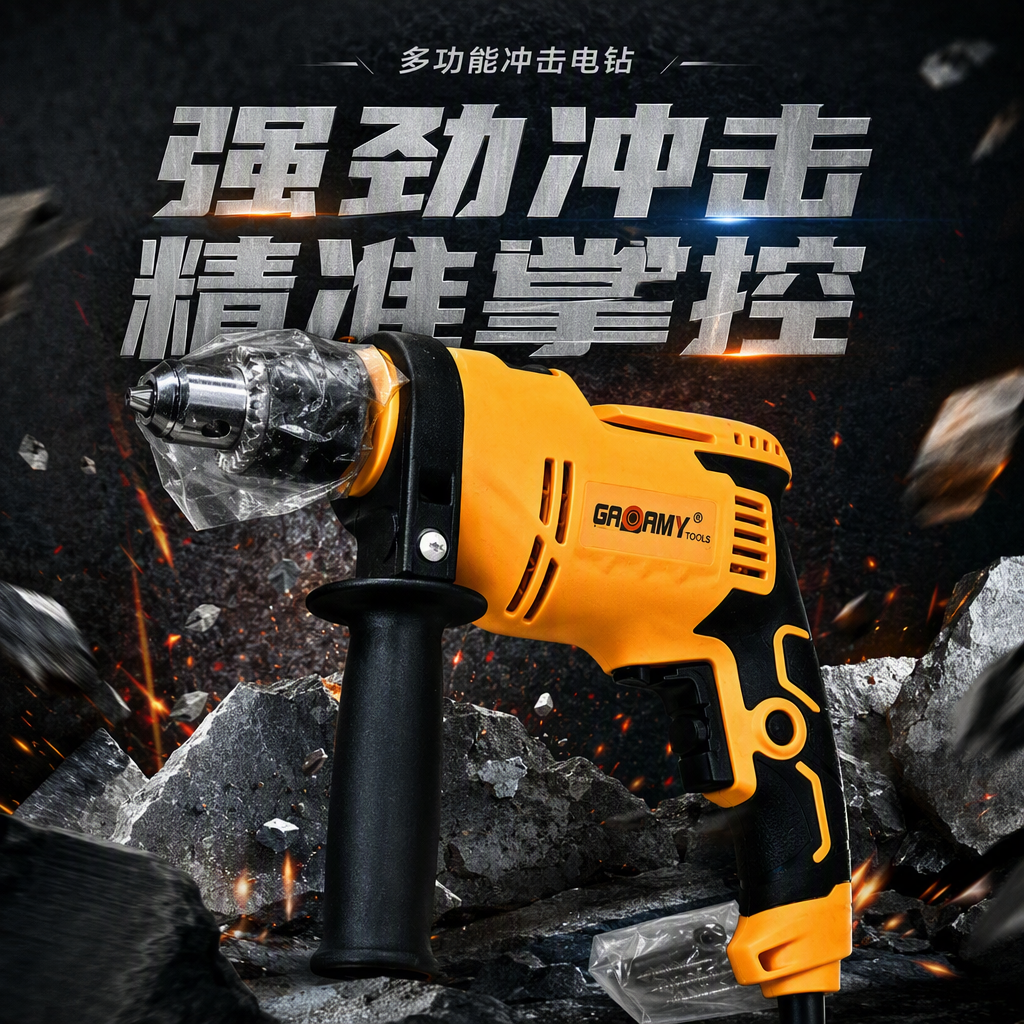 Multi-functional electric hand drill, household mini handheld rechargeable DIY repair tool, portable power tool