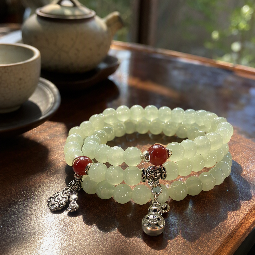 Fashionable and warm blue ice jade bracelet, simple and versatile bracelet, trendy and individual girl bracelet accessory gift Specification image
