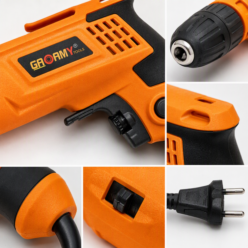 High-efficiency multi-purpose electric hand drill, a lightweight and portable tool for home decoration and maintenance, suitable for wooden and metal walls details Picture