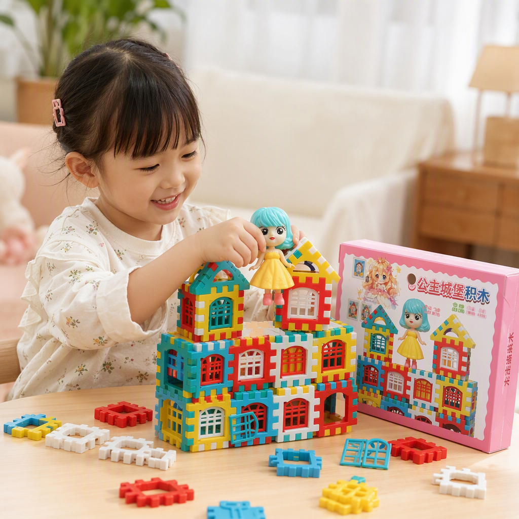 Children's Princess Castle Building Block Gift Box, early education and intelligence building toys, boys' and girls' enlightenment building gifts Specification image