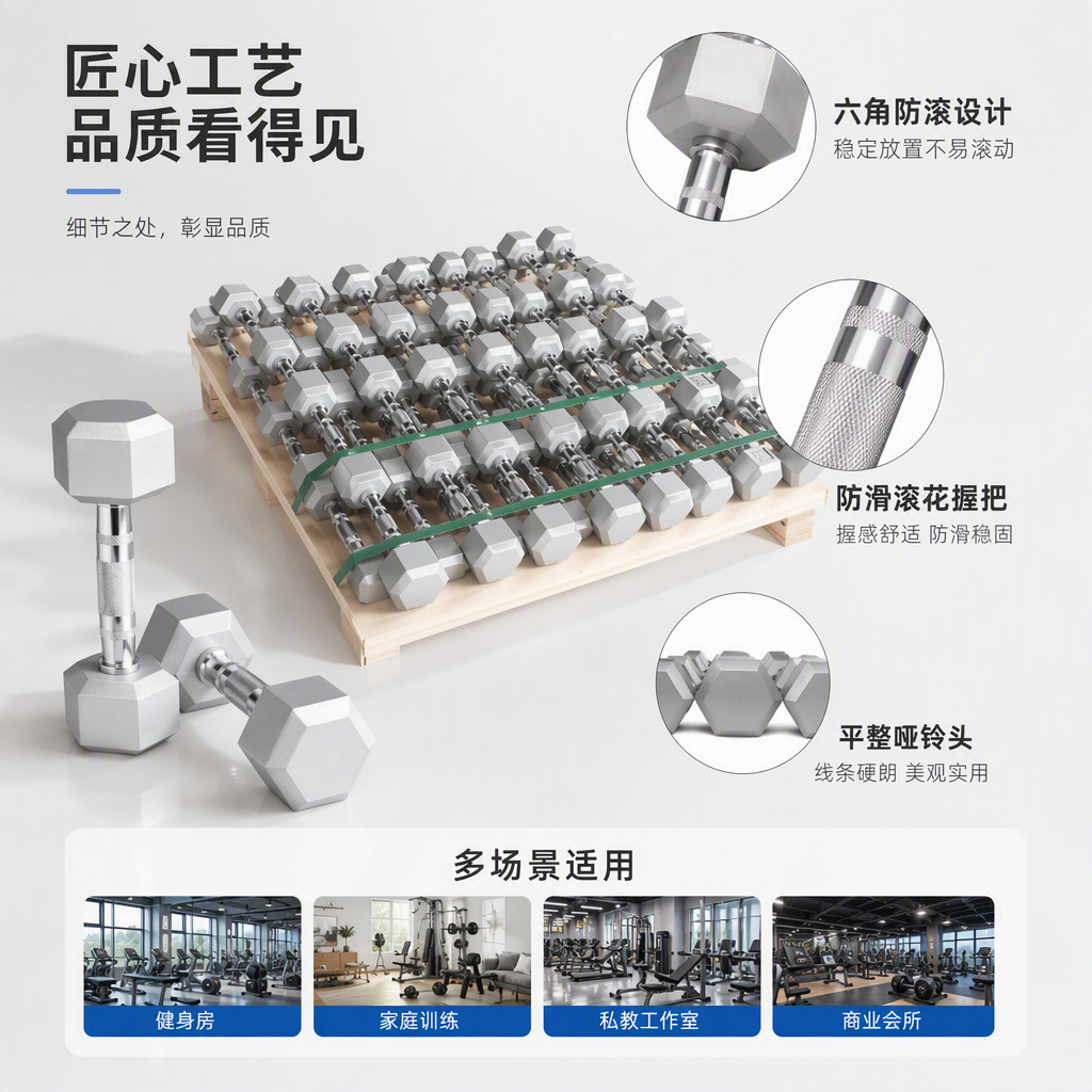 Multi-functional dumbbell fitness equipment, home arm strength training equipment, plastic iron core adjustable Application Scenario