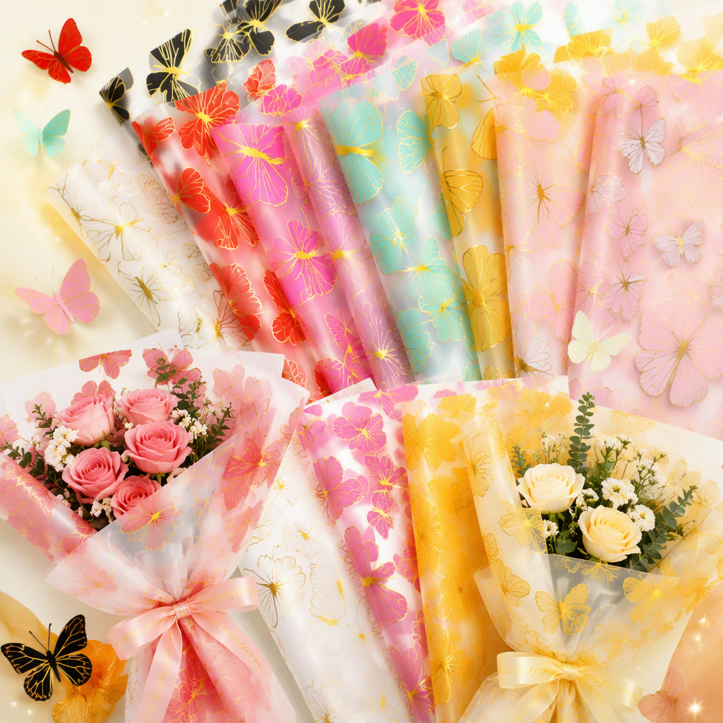 Colorful butterfly pattern neon paper creative handmade decorative color paper color card DIY material package Specification image