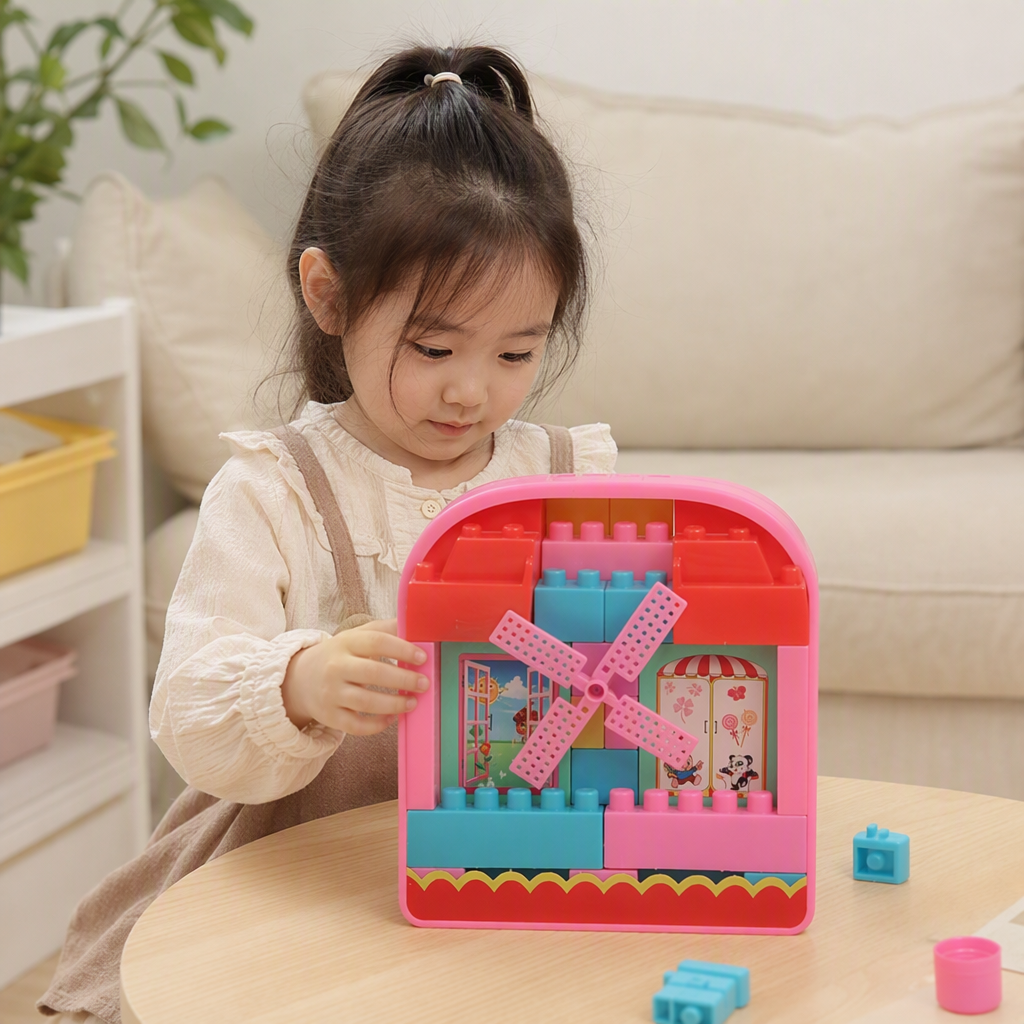 Children's Windmill storage building block gift box, early education and intelligence building toys, boys' and girls' enlightenment building gifts Application Scenario