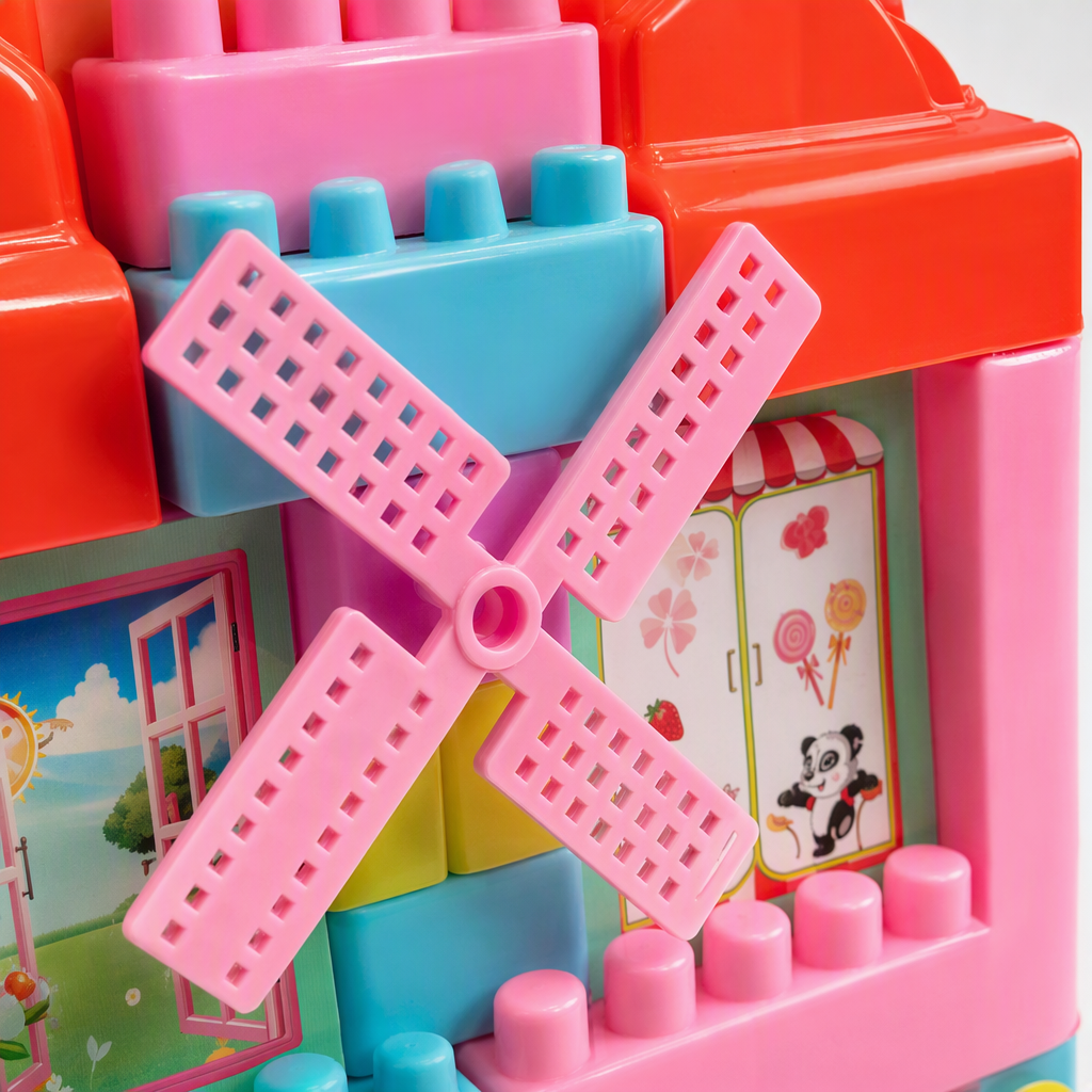 Children's Windmill storage building block gift box, early education and intelligence building toys, boys' and girls' enlightenment building gifts details Picture