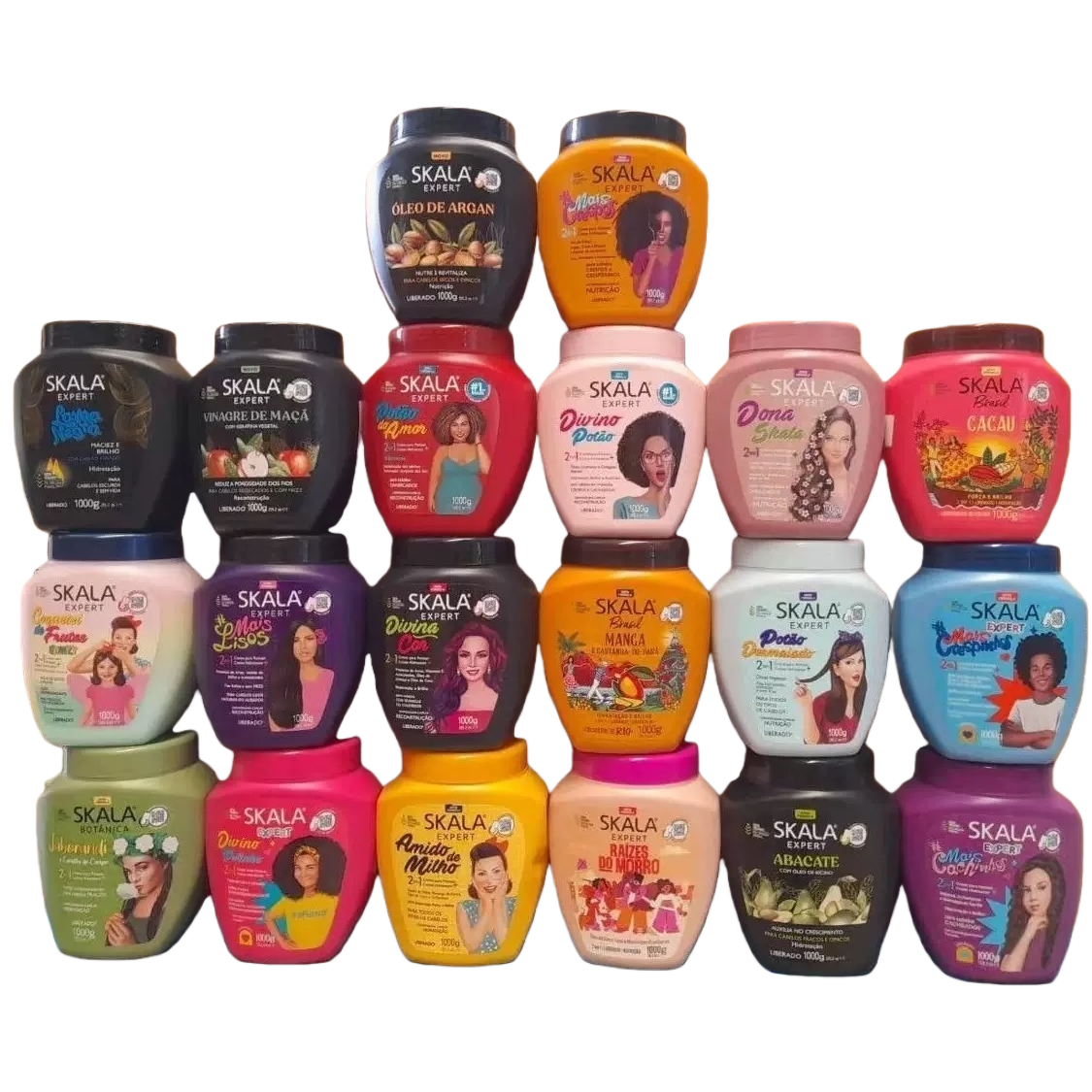 A variety of colorful hair conditioner can sets, smooth, nourishing and repairing hair mask hair care combination sets Item Picture