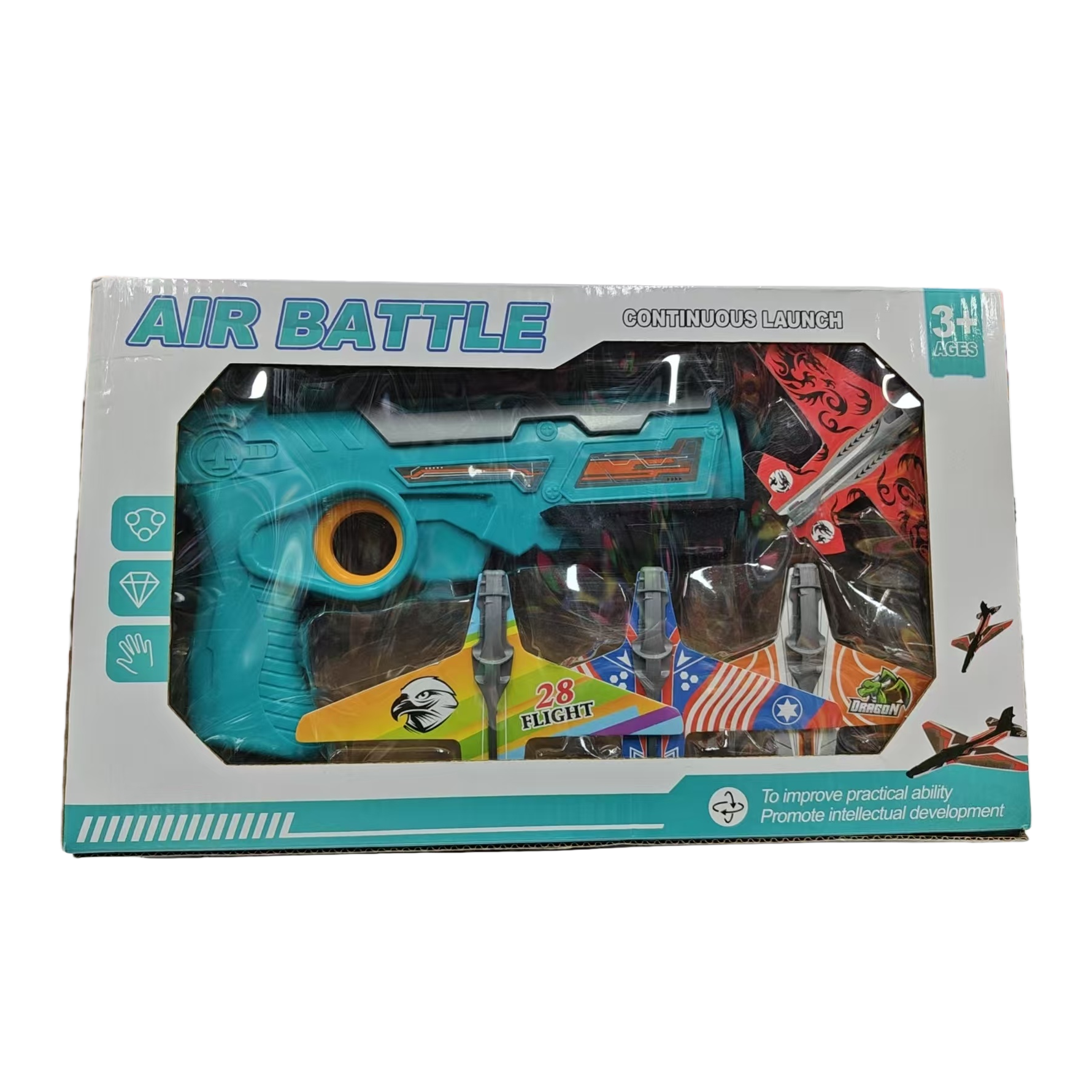Avión de la espuma catapulta lanzador juguetes niños al aire libre rodante avión de la paterna juguetes recreativos del juego Item Picture
