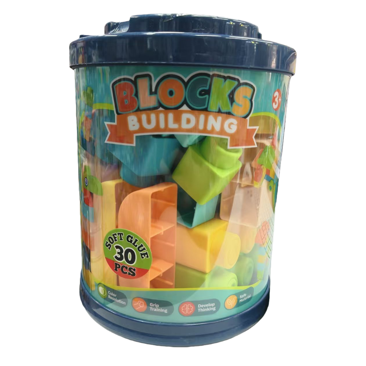 Cubo de granular grande bloques de construcción de bloques de iluminación de niños ensamblaje y colocación de bebé educación temprana puzzle cubo de almacenamiento juguetes al por mayor Item Picture