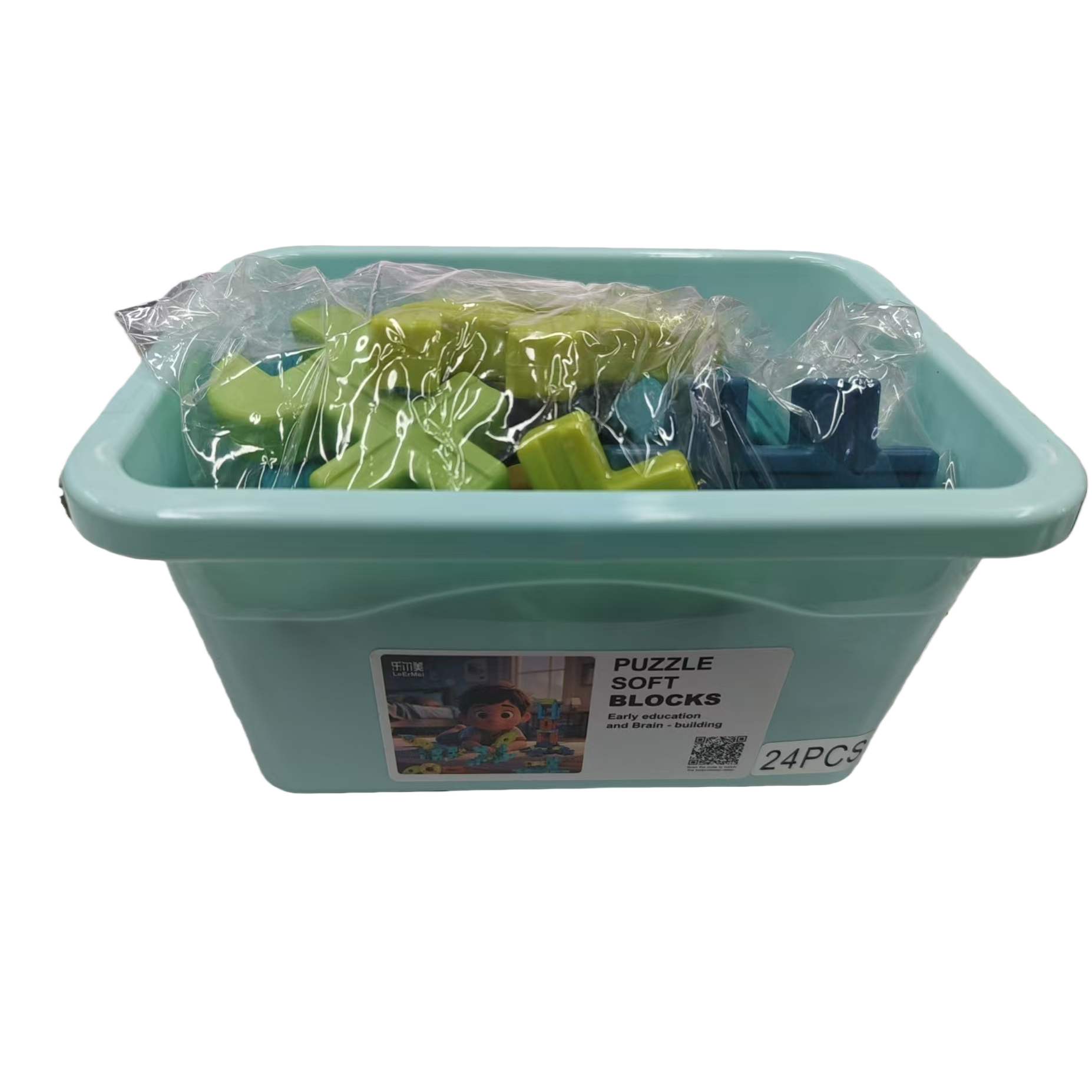 Wholesale of large-sized building blocks in storage boxes, children's assembly and construction toys, and early education and intelligence building blocks for babies Item Picture