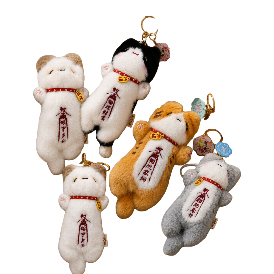 Cute plush cat keychains, holiday gifts, keychain accessories, fashionable pendants in multiple colors to choose from Item Picture