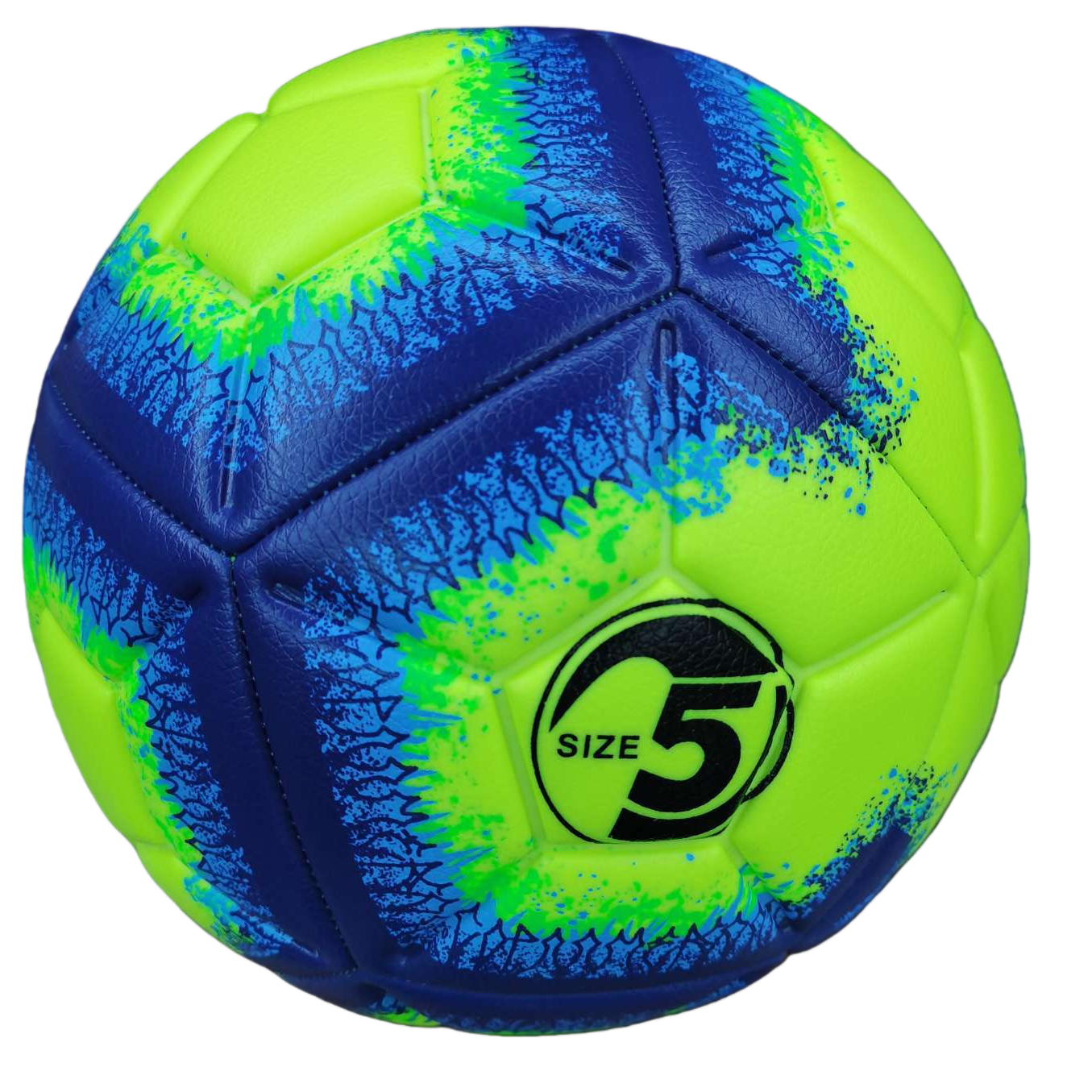 Fluorescent green and blue ink-wash football sports competition training professional, wear-resistant, children and adults available in multiple colors Item Picture